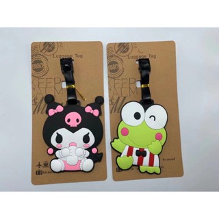 ป้ายแท็กซิลิกาเจล ลายการ์ตูน Keroppi Kuromi อุปกรณ์เสริม สําหรับติดกระเป๋าเดินทาง