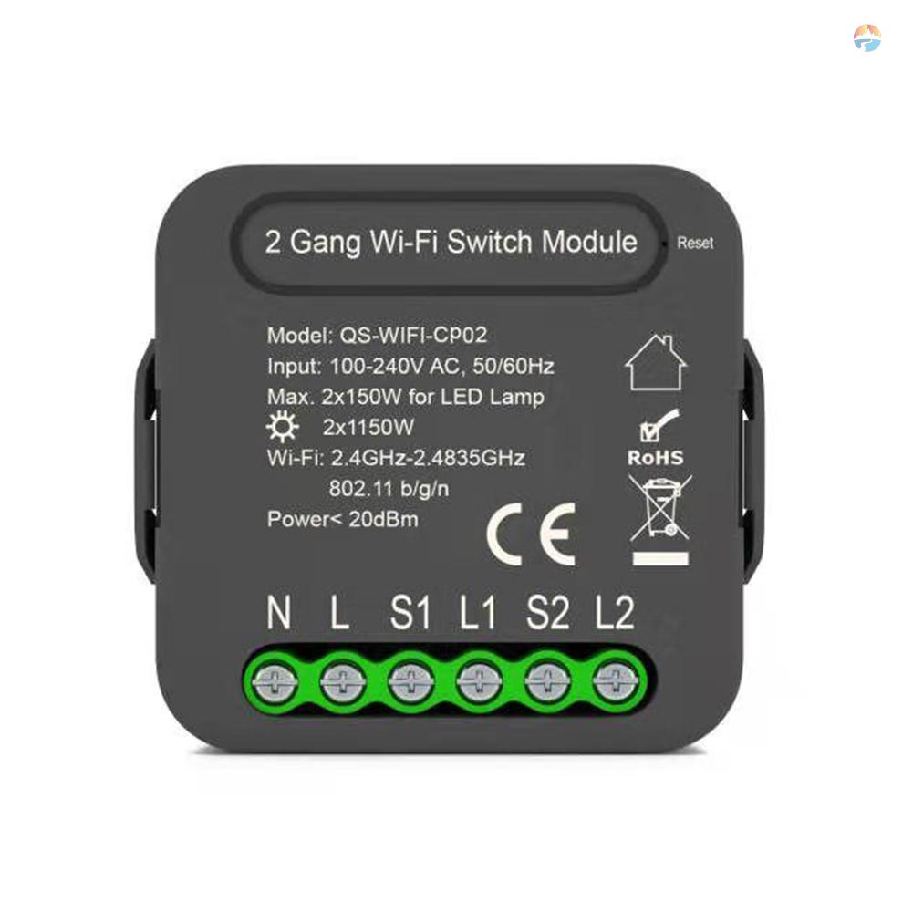 fash-qs-wifi-cp02-tuya-wifi-โมดูลสวิตช์อัจฉริยะ-แปลงไฟ-2-ช่อง-ควบคุมผ่านแอพโทรศัพท์มือถือ