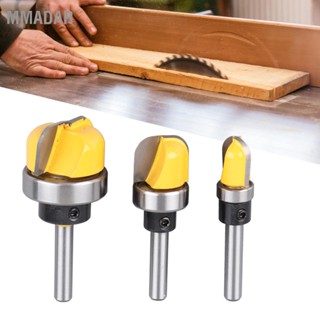 MMADAR 3PCS Cutter Router Bit 1/4 นิ้ว Shank รอบด้านล่าง Woodworking Milling Set