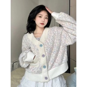 เสื้อแจ็กเก็ตกันหนาว-คอวี-ตัวสั้น-สไตล์ใหม่-เหมาะกับฤดูใบไม้ผลิ-สําหรับผู้หญิง
