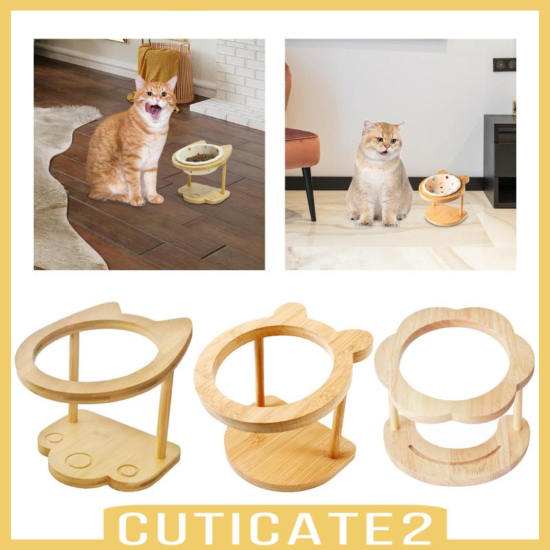 cuticate2-ชามใส่อาหารสัตว์เลี้ยง-แบบยกสูง-กันรั่วซึม-สําหรับสุนัข-แมว-ในร่ม-กลางแจ้ง