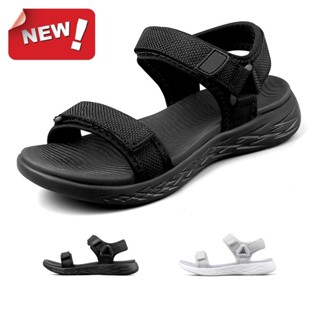 รองเท้ากีฬา Velcro Tape รองเท้าแตะชายหาด พื้นหนา น้ําหนักเบา สีดํา แฟชั่นฤดูร้อน สไตล์เกาหลี สําหรับผู้หญิง 927 2023