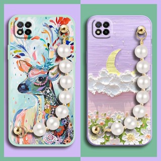 Pearl bracelet soft shell Phone Case For Xiaomi Poco C3 Camera all inclusive phone case Skin feel silicone Bear bracelet