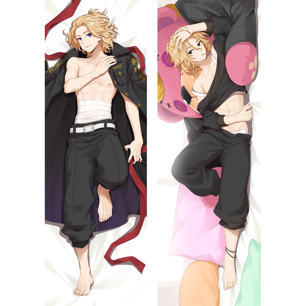 ปลอกหมอน-คอสเพลย์-อนิเมะ-tokyo-revengers-dakimakura-manjiro-sano-keisuke-baji-hugging