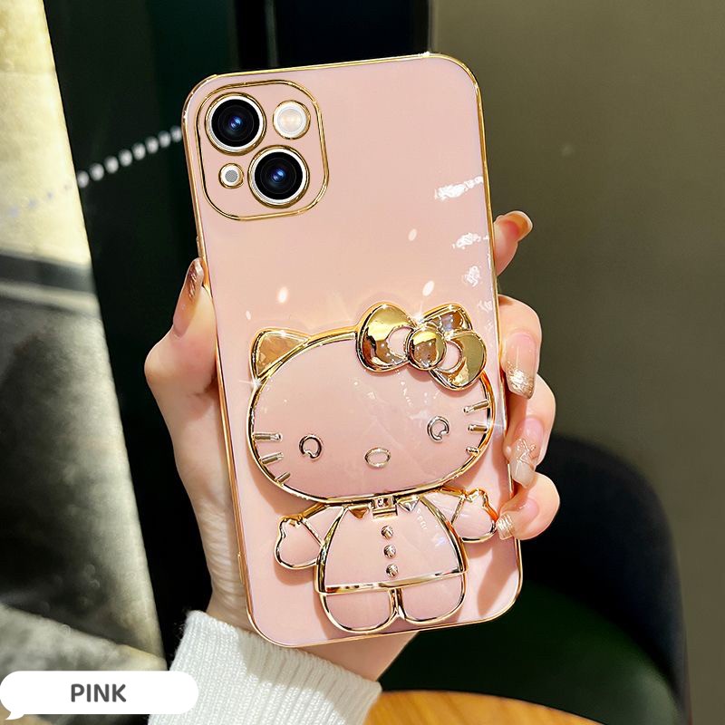 เคสโทรศัพท์มือถือ-ซิลิโคนนุ่ม-ลายการ์ตูน-ktcat-พร้อมกระจก-แบบพกพา-สําหรับ-samsung-a13-a04s-a51-m40s-a03s-f13-m13-a14-a02s-f62-m62-a73-m33