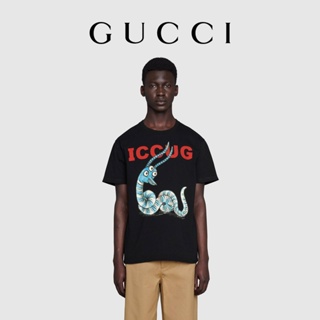 ☆★♣ [สินค้าใหม่] เสื้อยืด พิมพ์ลายสัตว์ ICCUG สร้างโดย Gucci ตกแต่งโดย Freya Hartas