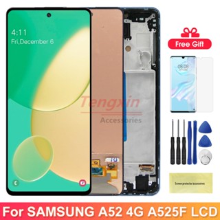 อะไหล่หน้าจอสัมผัสดิจิทัล Lcd พร้อมกรอบ แบบเปลี่ยน สําหรับ Samsung Galaxy A52 4G A52 A525 A525F