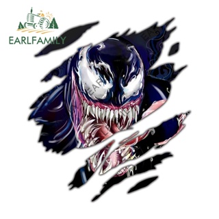 Earlfamily สติกเกอร์ ลายกราฟฟิตี้ Marvel Venom Tear กันน้ํา กันรอยขีดข่วน 13 ซม. x 11.4 ซม. สําหรับติดตกแต่งรถยนต์ RV