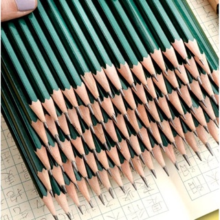 [ถูกที่สุด] แพ็ค 3แท่ง/10แท่ง ดินสอ 2B ทำข้อสอบ แท่งเขียว คุณภาพดี ดินสอไม้