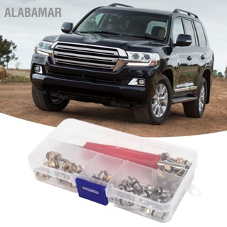 ALABAMAR 41Pcs AC Master Valve Core ชุดพร้อมเครื่องมือถอด R12 R134a แกนวาล์วทำความเย็นยานยนต์สำหรับรถยนต์ส่วนใหญ่