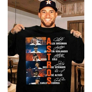 【hot tshirts】เสื้อยืด ผ้าฝ้าย พิมพ์ลาย Houston Astros สไตล์สปอร์ต2022