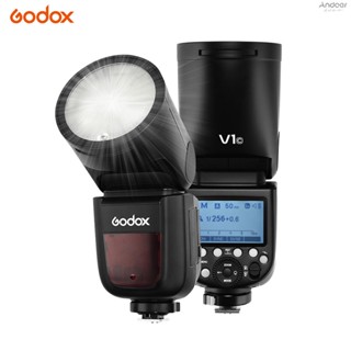 Godox V1C Professional Camera Flash Speedlite Speedlight Round Head Wireless 2.4G Compatible with  EOS Series 1500D 3000D 5D Mark lll 5D Mark ll for Wedding Portrait Studio Ph