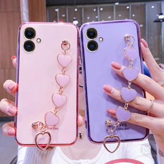 เคสโทรศัพท์ซิลิโคน TPU แบบนิ่ม พร้อมสายคล้อง สําหรับ Samsung Galaxy A04 A04E A04S A03 A03S A02 A02S