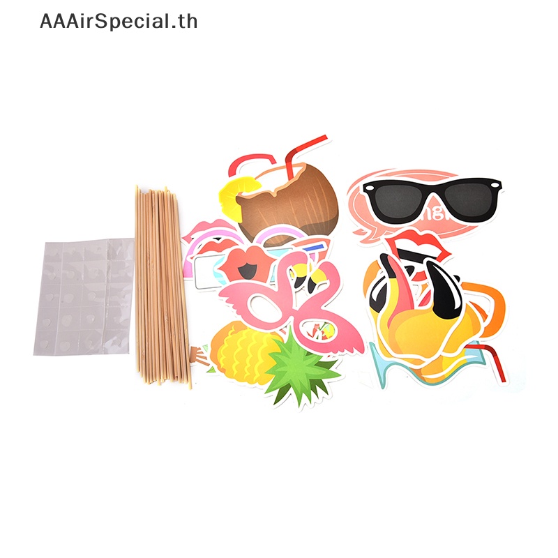 aaairspecial-พร็อพถ่ายรูป-รูปนกฟลามิงโก้-สไตล์ฮาวาย-แฟชั่นฤดูร้อน-21-ชิ้น