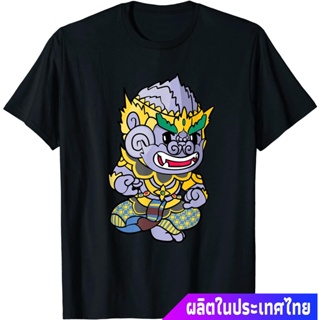 【ใหม่】Thailand Hanuman Buddha God Ling Cambodian Khmer Thai And Lao Idol Monkey King Hero T-Shirt_05