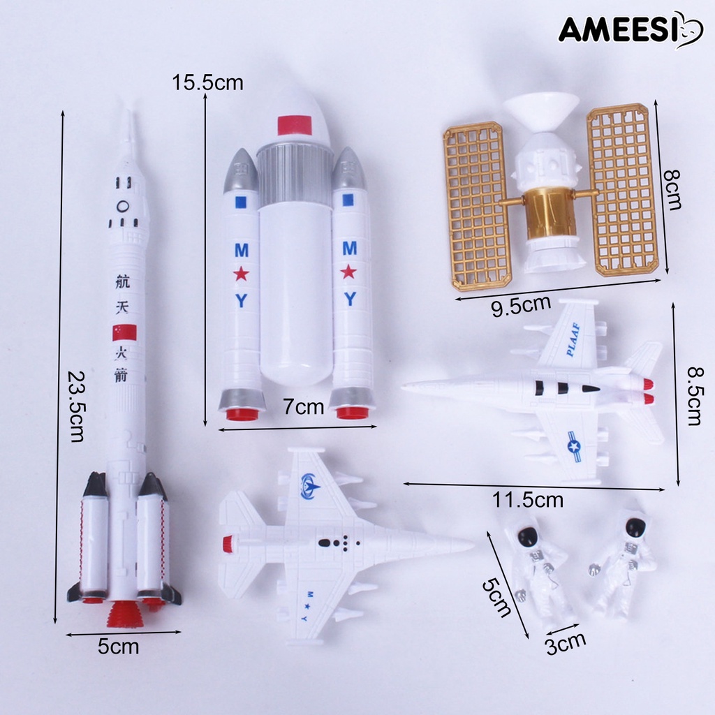 ameesi-7-ชิ้น-เซต-โมเดลอวกาศ-ฝีมือดี-ตกแต่ง-abs-กระสวยอวกาศ-ของเล่นสํารวจ-สําหรับเด็ก