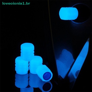 Loveoionia1 ฝาครอบวาล์วเรืองแสงในที่มืด สําหรับล้อรถจักรยาน