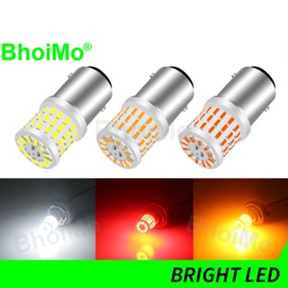 Bhoimo ไฟเลี้ยว ไฟเบรกท้ายรถจักรยานยนต์ Led 1156 1157 57SMD BA15S P21W BAY15D P21/5W S25 BAU15S PY21W 3014 DC12V