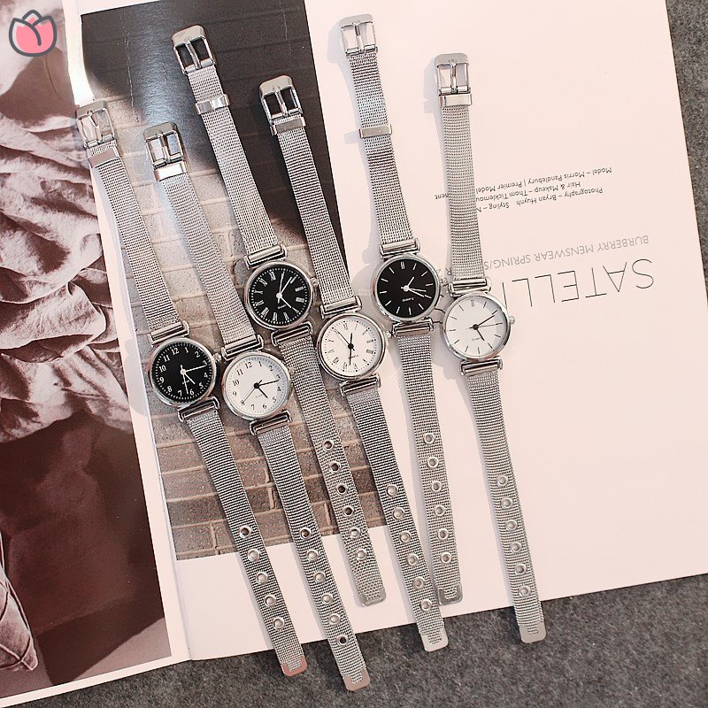 นาฬิกาแฟชั่น-1-นาฬิกาผู้หญิง-นาฬิกาสายหนังสายเหล็ก-sawu