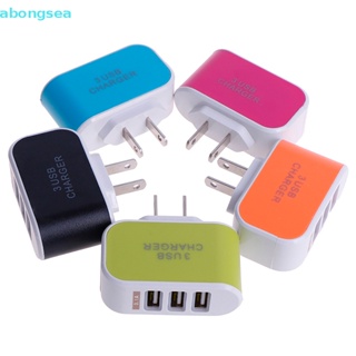Abongsea อะแดปเตอร์ชาร์จโทรศัพท์มือถือ 5V 3.1A สามพอร์ต USB ปลั๊ก US