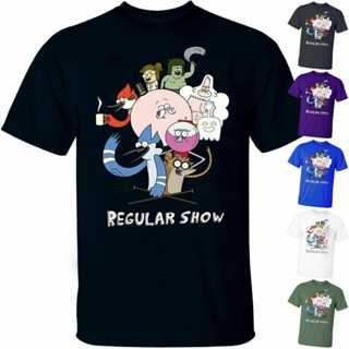 Cartoon network Regular Show mens 100% cotton round neck short -sleeved T-shirt