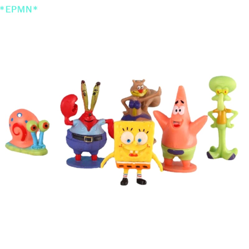 epmn-gt-ชุดฟิกเกอร์ตุ๊กตา-spongebob-ขนาดเล็ก-อุปกรณ์เสริม-สําหรับตกแต่งตู้ปลา