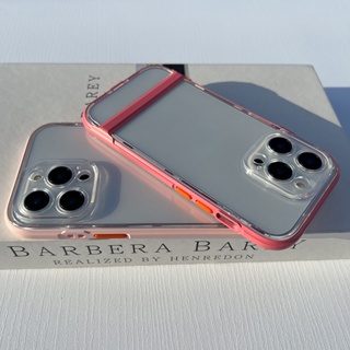 เคสโทรศัพท์มือถือแบบนิ่ม ใส กันกระแทก สีชมพู ฟ้า แดง เขียว ม่วง คลาสสิก สําหรับ iPhone 14Promax 14 14Pro 14Plus