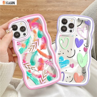 เคสโทรศัพท์มือถือแบบนิ่ม ใส ลายหน้ายิ้ม หัวใจ สีรุ้ง แฟชั่น สําหรับ Redmi Note 12 Pro Note 11 Note11S Redmi A2 A1 10 10C 10A 9C 9A 9T Note10 Note9 Note8 Poco M5S M3 Pro X3 NFC