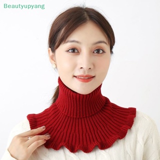 [Beautyupyang] ปลอกคอปลอม ผ้าวูลถัก คอเต่า แบบหนา กันลม ถอดออกได้ ให้ความอบอุ่น สําหรับผู้หญิง