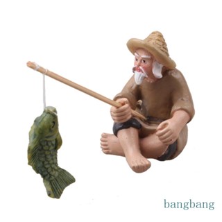 Bangb ฟิกเกอร์ชาวประมง สําหรับตกแต่งตู้ปลา