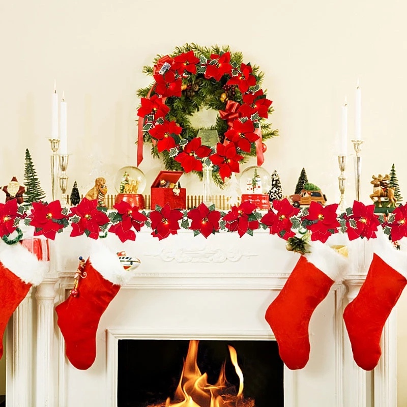 ถุงเท้าขนแกะสั้น-สีแดง-ขนาด-42-ซม-สําหรับแขวนตกแต่งบ้าน-เตาผิง-ของขวัญคริสต์มาส