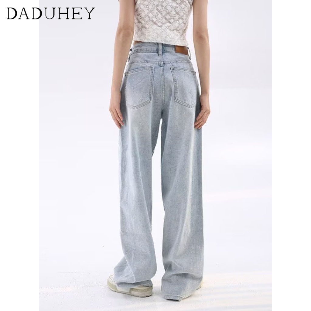 daduhey-korean-style-new-womens-straight-jeans-summer-2023-high-waist-wide-leg-loose-casual-mop-pants