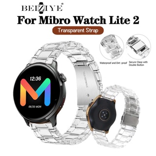 สายนาฬิกาข้อมือเรซิ่นใส แบบเปลี่ยน สําหรับ Mibro Watch Lite 2 Xiaomi Mibro Watch Lite 2