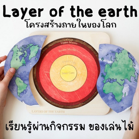 Layer of the EARTH / WORLD map PUZZLE เรียนรู้โลกของเรากับวิชา ...