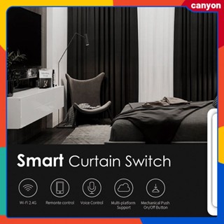 Tuya Zigbee 86 Smart Curtain Switch Module Roller Blinds Shutter Controller Wireless Control Relay Status Intelligent Voice Control ทำงานร่วมกับ Alexa และ Google Home canyon