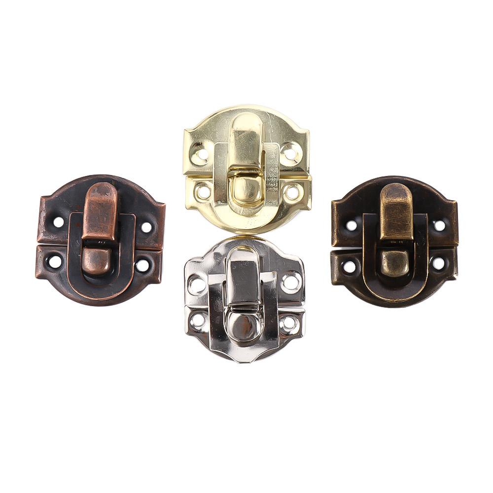 DAMAO Hasp กล่องไม้เครื่องประดับโลหะ Mini Antique Vintage Clasps ...