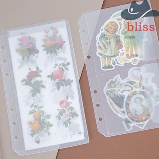 BLISS กระเป๋า PVC แบบใส ขนาด A5 A6 สําหรับใส่สมุดภาพ อัลบั้มรูปภาพ และการ์ด