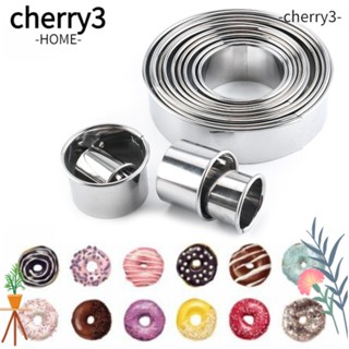 Cherry3 ชุดแม่พิมพ์สเตนเลส ทรงกลม สําหรับทําคุ้กกี้ บิสกิต เค้ก 12 ชิ้น