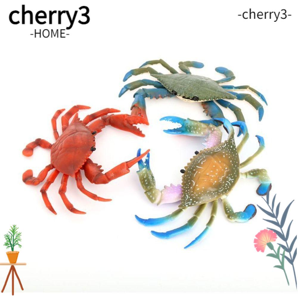 cherry3-ของเล่นปูพลาสติกประดิษฐ์-เพื่อการเรียนรู้-สําหรับเด็ก-3-ชิ้น