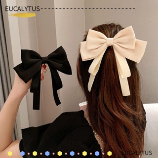 Eutus กิ๊บติดผม ผ้าซาติน สีพื้น สําหรับผู้หญิง