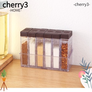 Cherry3 กระปุกพลาสติกใส 8 ช่อง คุณภาพสูง สําหรับใส่เครื่องเทศ บาร์บีคิว 8 ชิ้น