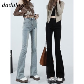 DaDulove💕 New American Style Ins High Street Elastic Casual Jeans Niche Micro Flared Pants Large Size Trousers