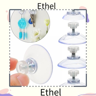 Ethel1 ที่แขวนถ้วยดูด แบบใส ทนทาน สําหรับห้องครัว 5 ชิ้น