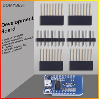 ❤ Domybest บอร์ดไมโครคอนโทรเลอร์ D1 Mini ESP8266 ESP-12F WIFI ESP-8266 D1 Mini NodeMCU Lua IOT พร้อมหมุด 10-1 ชิ้น