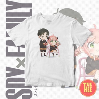 [Hot Sale] เสื้อยืดอนิเมะพิมพ์ลาย Spy X Family Anya Forger และ Damian Desmond ผ้าฝ้ายแขนสั้น chic