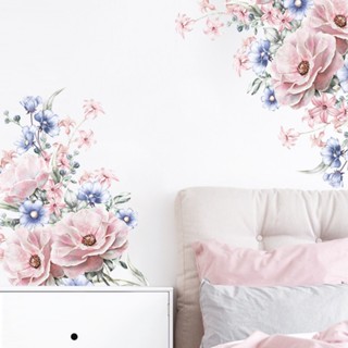 สติกเกอร์ติดผนัง กันน้ํา ลายดอกไม้ ขนาด 30x90 ซม. สําหรับตกแต่งบาร์ ห้องนั่งเล่น 2 ชิ้น