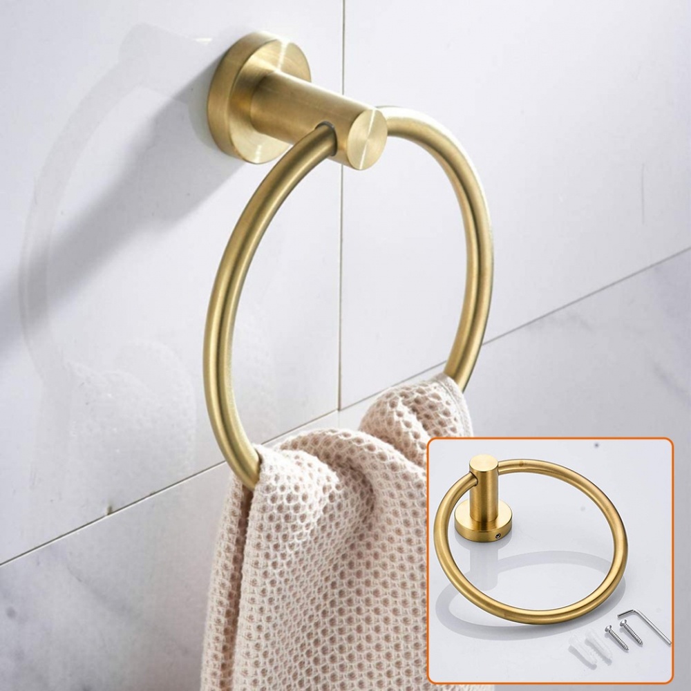 towel-ring-golden-holder-ring-towel-towel-rail-wall-mount-accessories-brushed