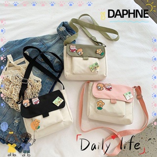 Daphne กระเป๋าสะพายข้าง ผ้าแคนวาส ขนาดเล็ก สไตล์ญี่ปุ่น สําหรับผู้หญิง