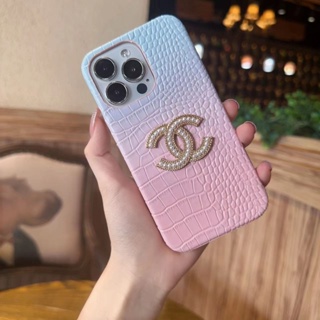 เคส iphone 14 pro max เคส iphone 12 pro max เคสโทรศัพท์มือถือ ลายหนังจระเข้ ประดับมุก สีทอง สําหรับ iPhone 14 pro 14 promax 13 pro 13 12 11 promax