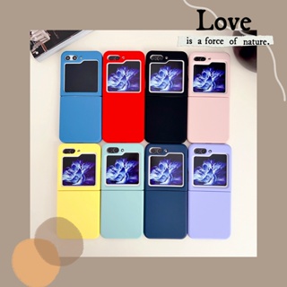 เคสโทรศัพท์ซิลิโคน สีพื้น สําหรับ Samsung Galaxy Z Flip5 Z Flip5 Flip Z 5